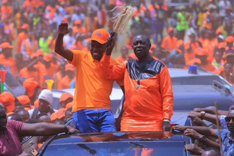 File image of ODM Leader Oburu Oginga with Governor Simba Arati.